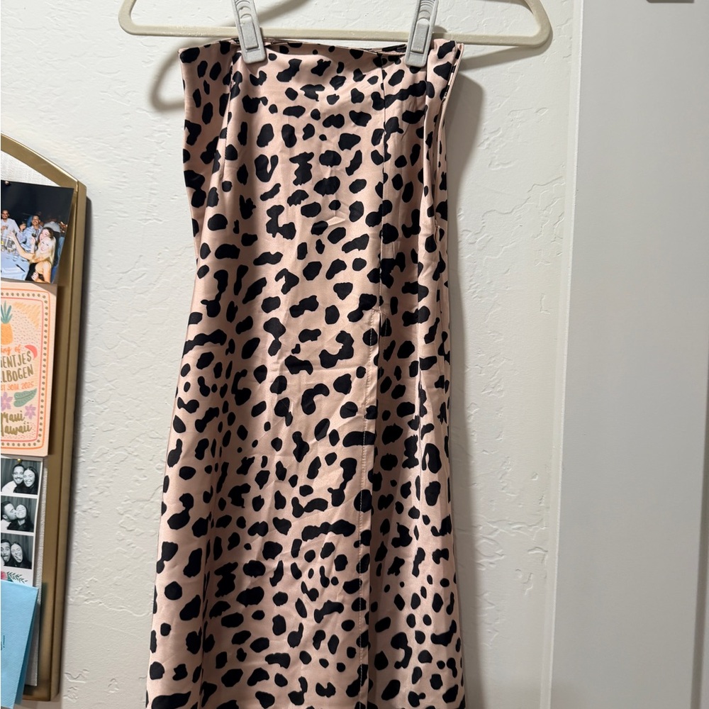 Princess Polly Black and Cream Polka Dot Dress